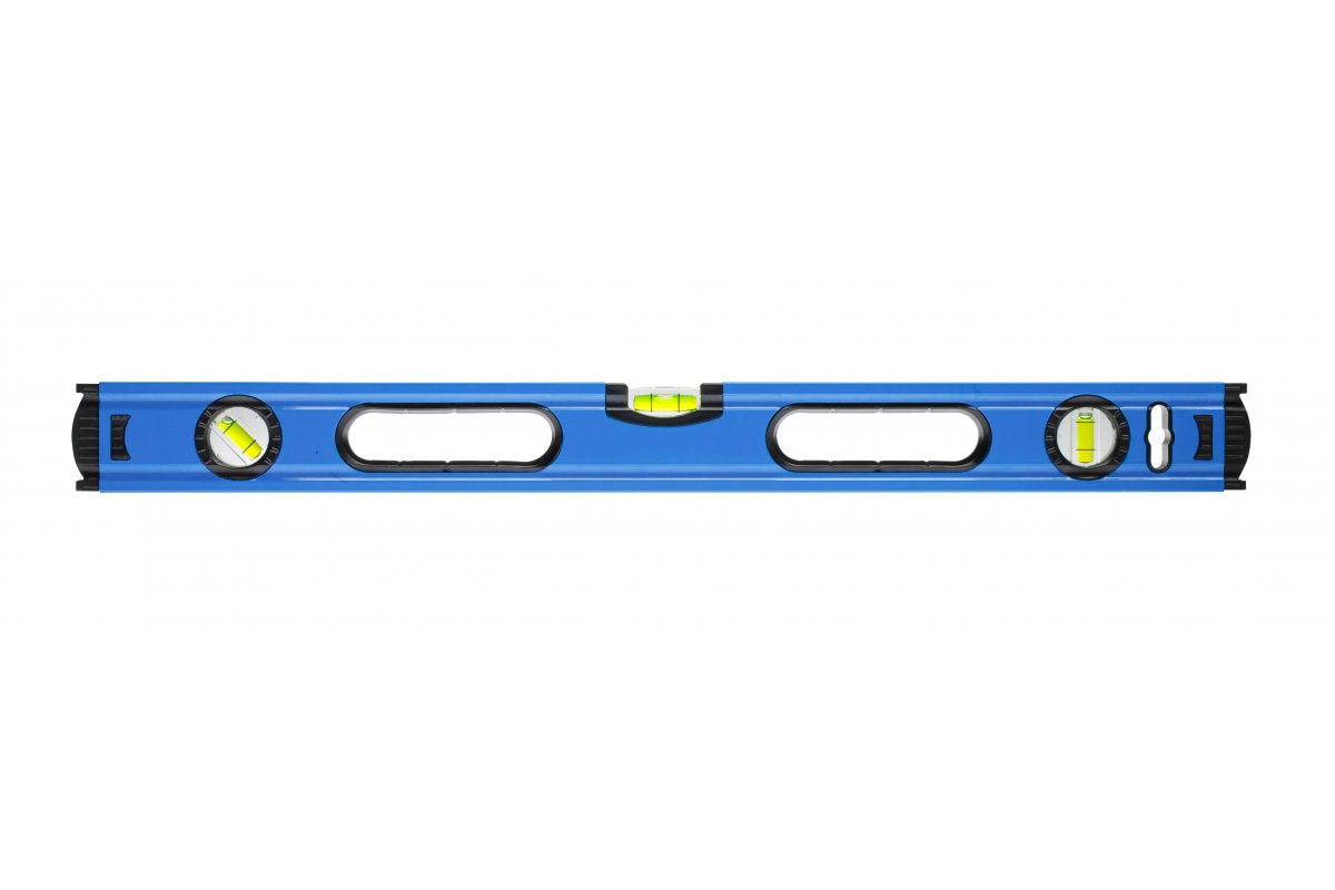 Aluminium level 200 cm, 3 bubble levels, vertical view