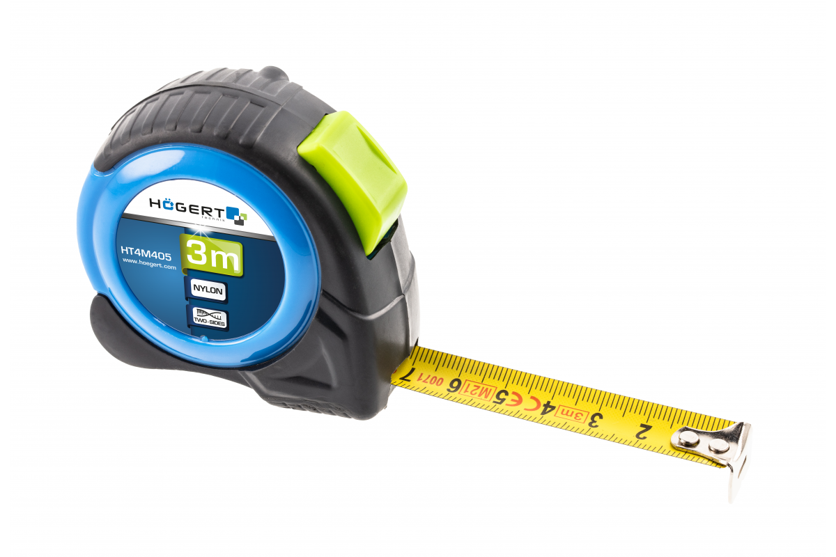 Maßband 3m 16mm nylon 2-seitig