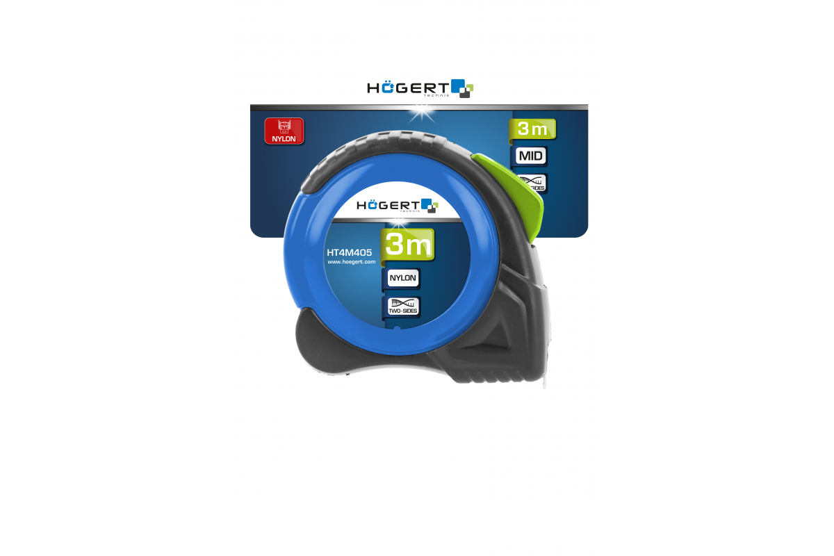 Measuring tape 5m 25mm nylon 2 sides