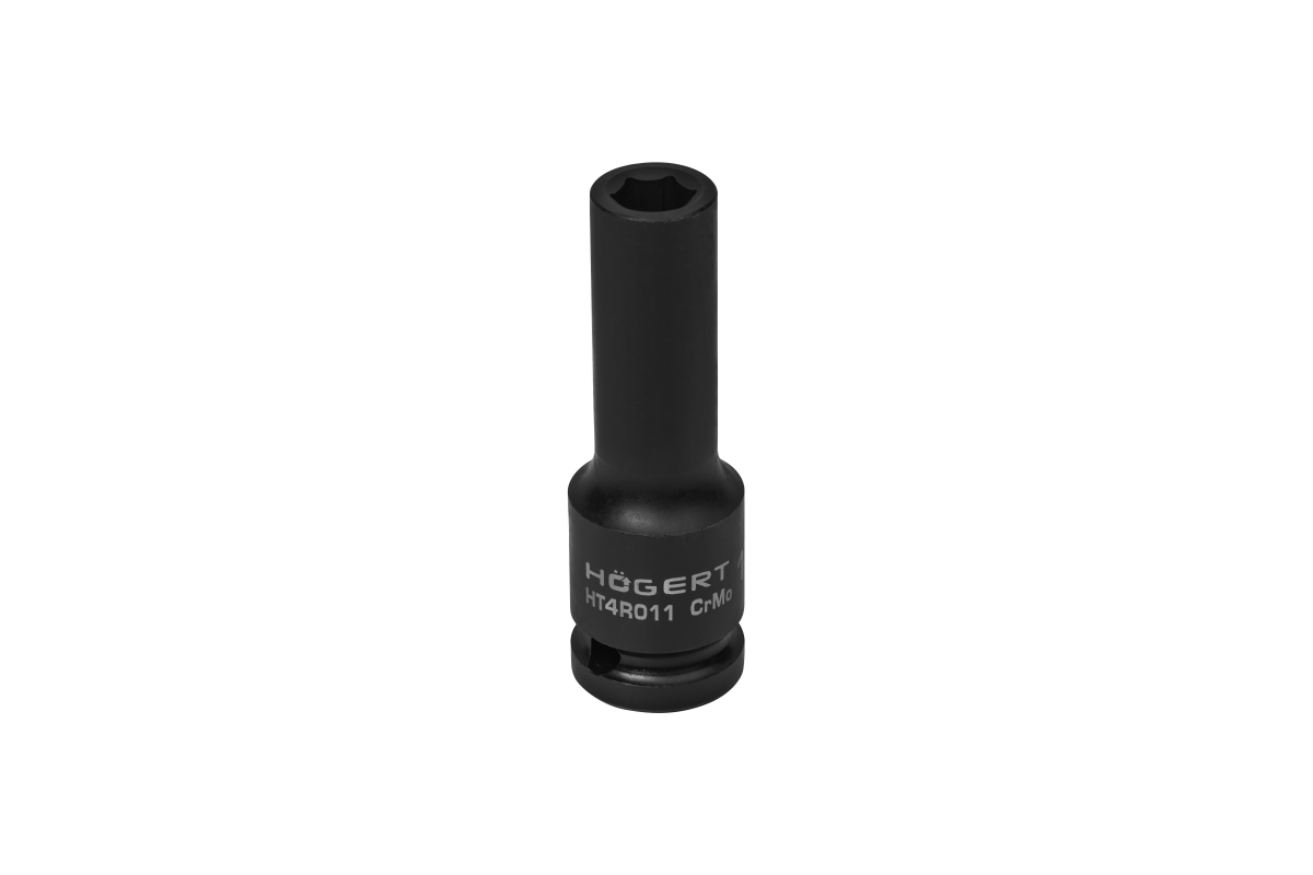 Impact socket 1/2", 11 mm, CrMo, deep