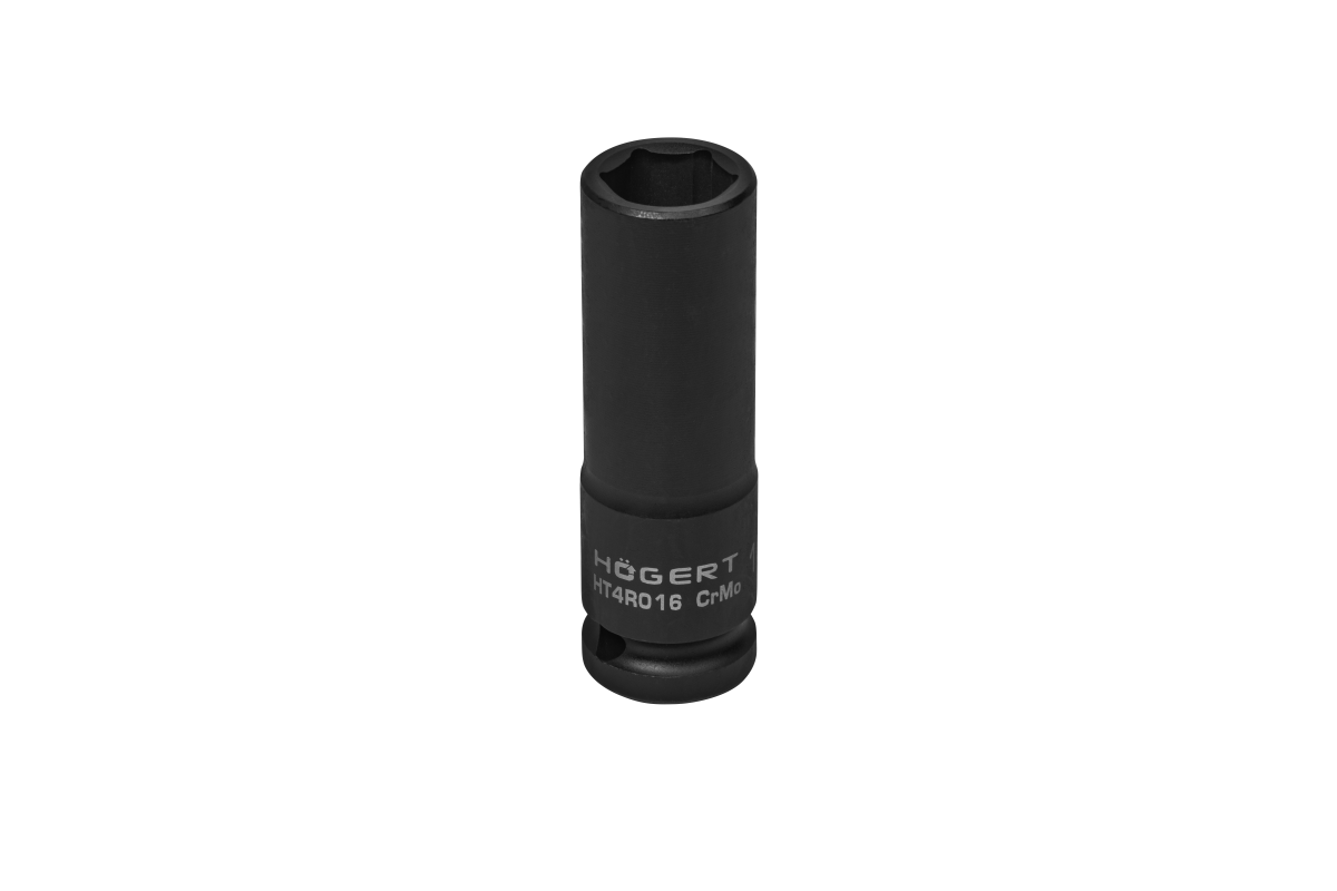 Impact socket 1/2", 16 mm, CrMo, deep
