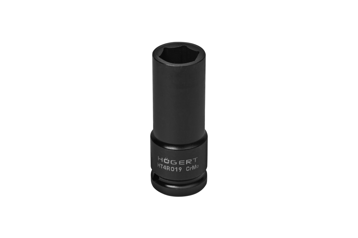 Impact socket 1/2", 19 mm, CrMo, deep