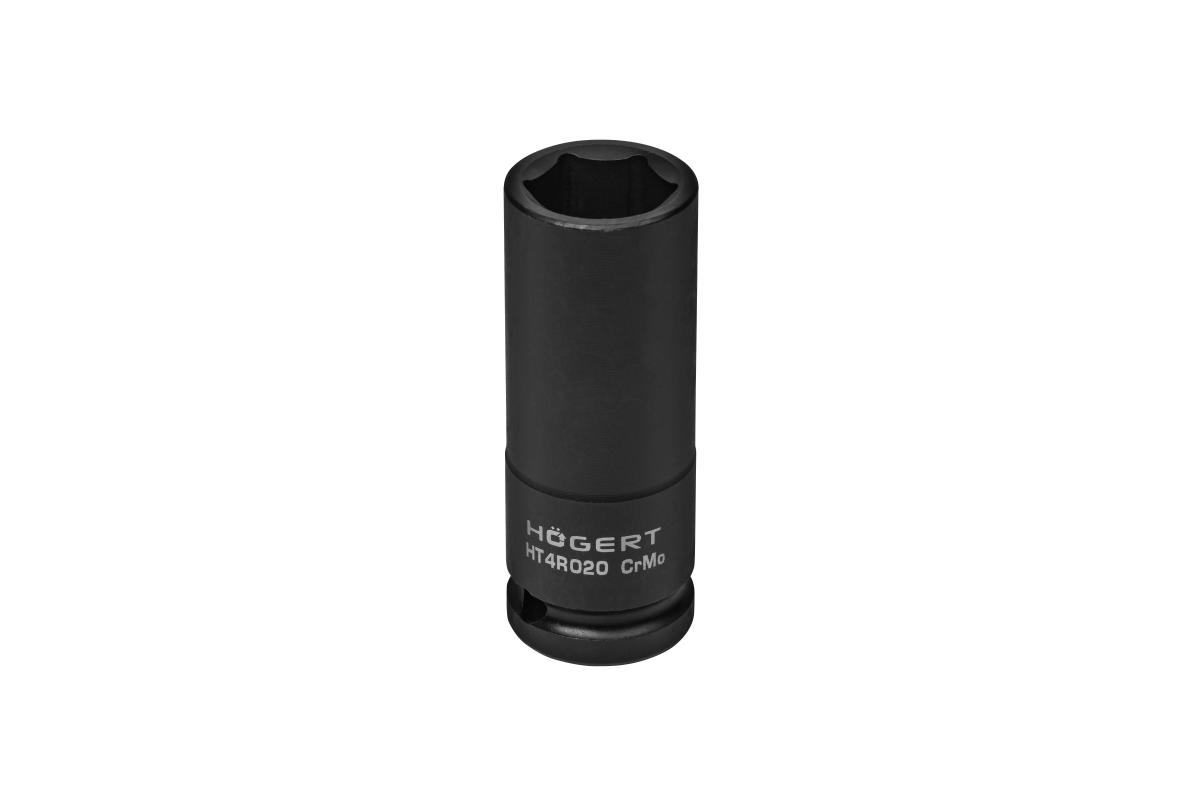 Impact socket 1/2", 20 mm, CrMo, deep