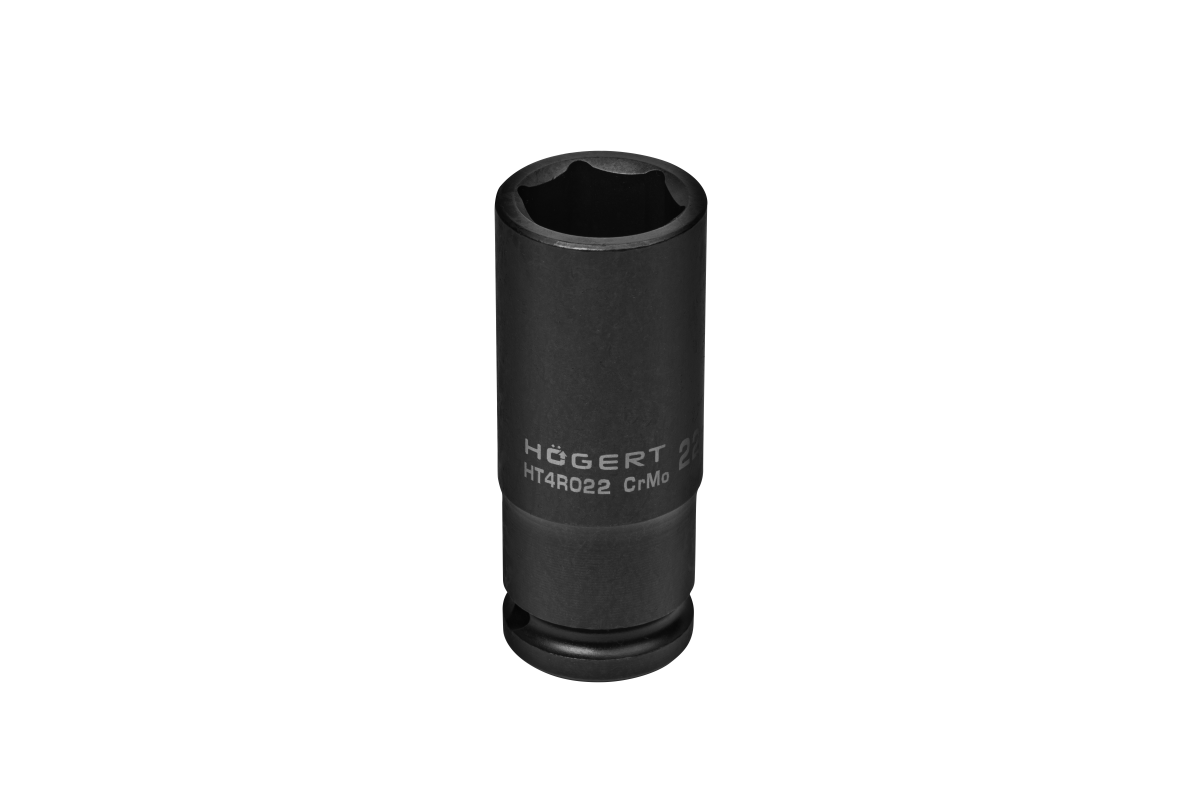 Impact socket 1/2", 22 mm, CrMo, deep