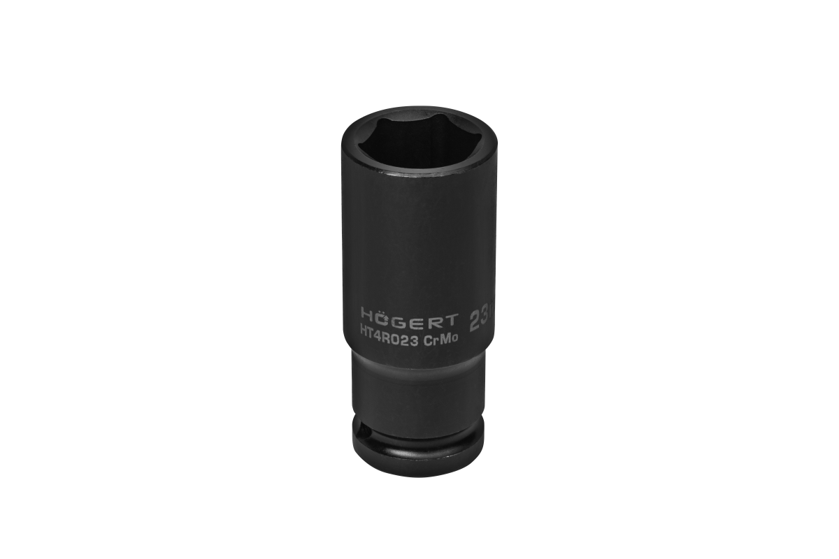Impact socket 1/2",23 mm, CrMo, deep