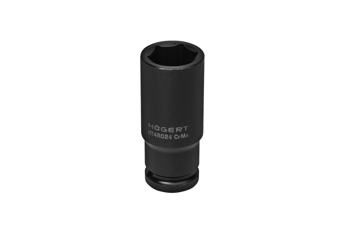 Impact socket 1/2", 24 mm, CrMo, deep