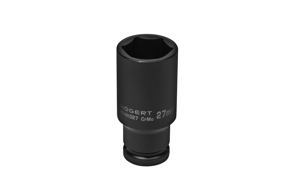 Impact socket 1/2", 27 mm, CrMo, deep