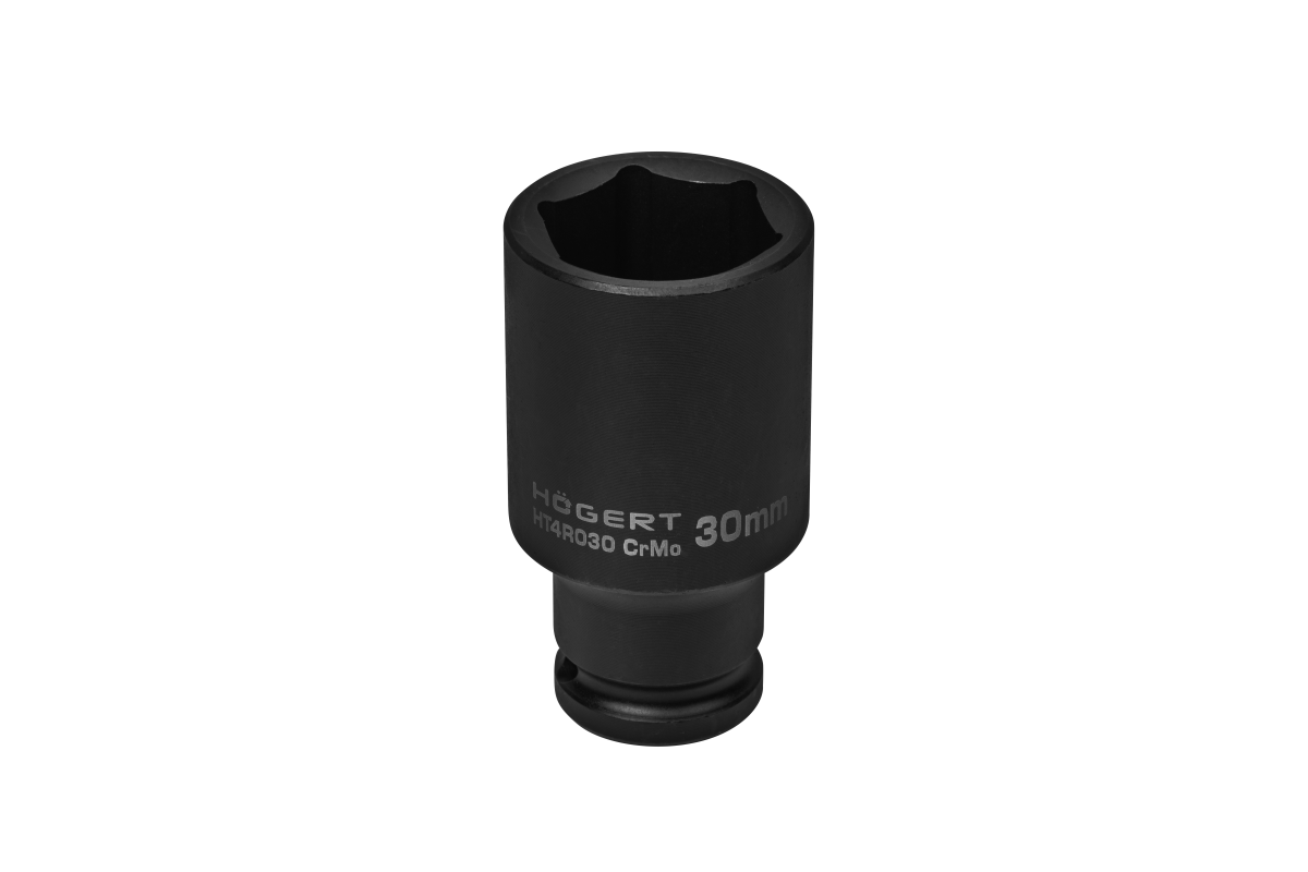 Impact socket 1/2", 30 mm, CrMo, deep