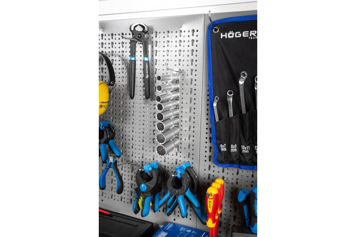 1/2" 12-point socket wrench set, 8 pcs.
