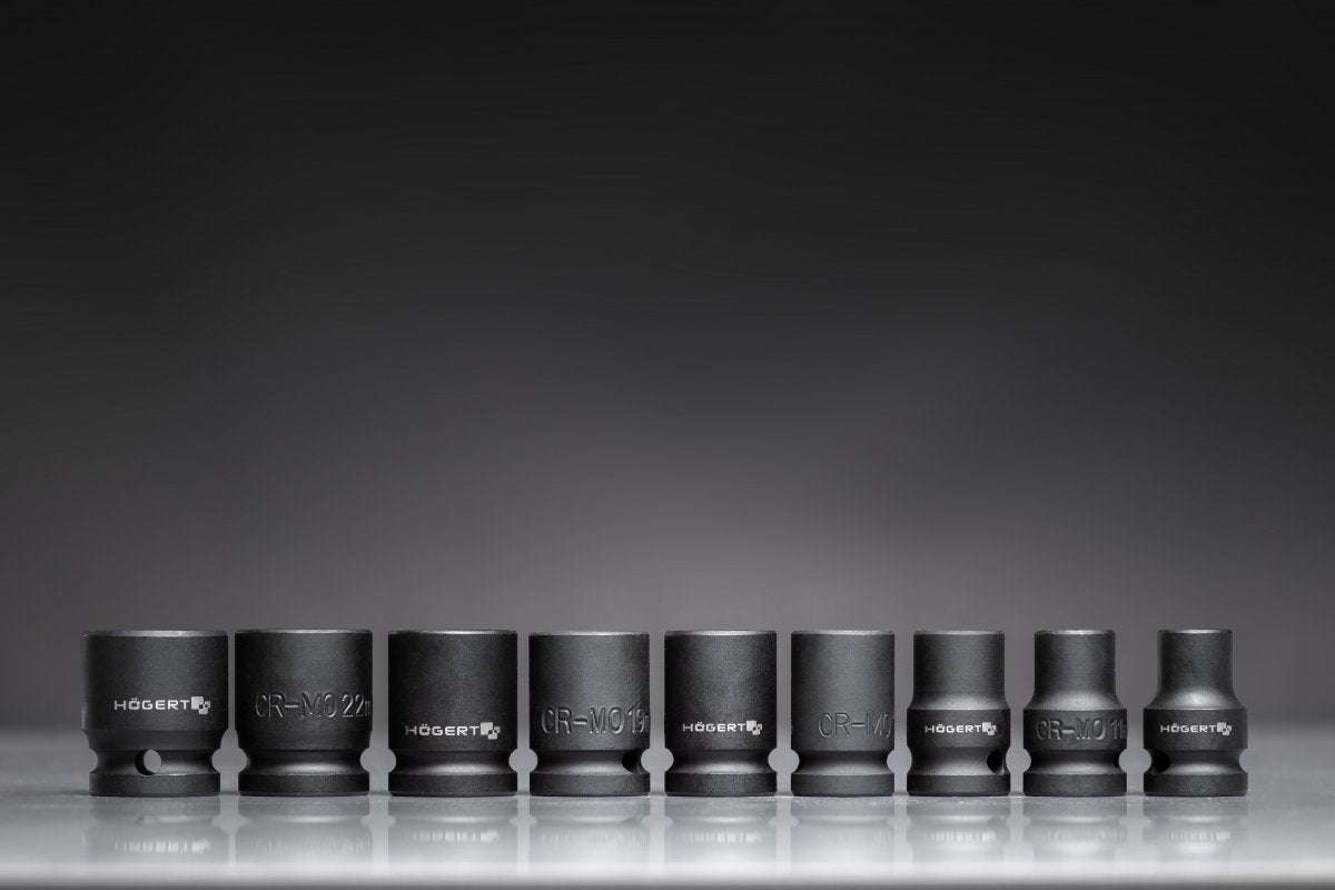 Impact socket set for 1/2" alloy wheels, 12 pcs.