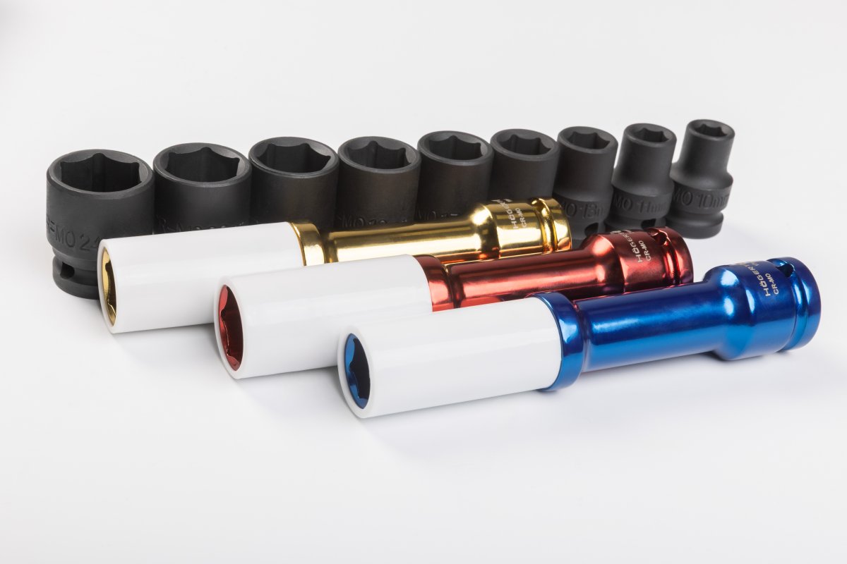 Impact socket set for 1/2" alloy wheels, 12 pcs.
