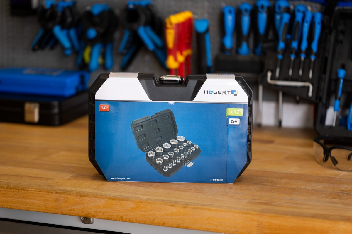 1/2" socket wrench set, 21 pcs.