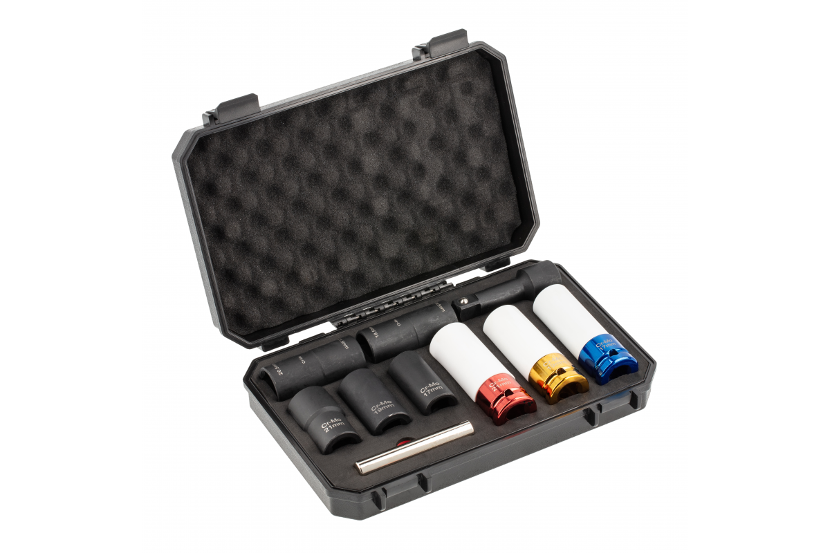 Wheel intervention socket set 10 pcs, 1/2''