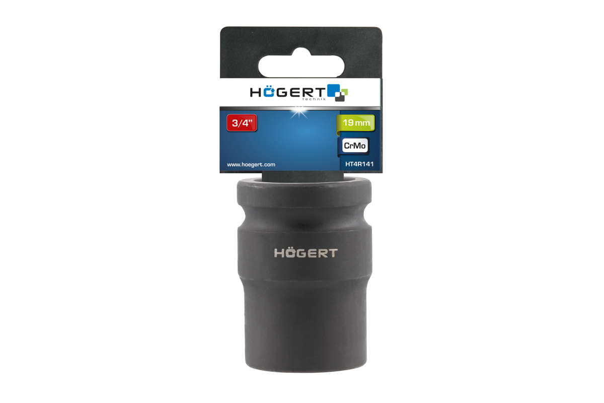 Short impact socket 19 mm