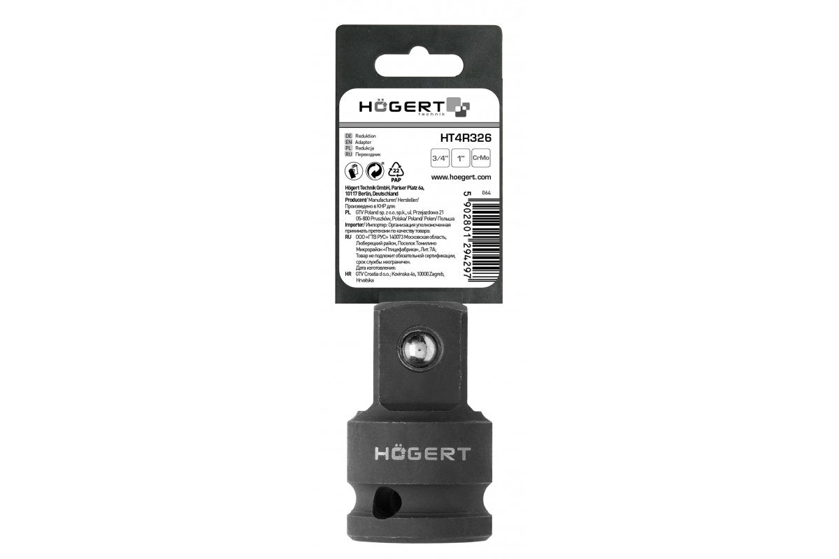 Schlag-Adapter 3/4" (F) x 1" (M), CrMo