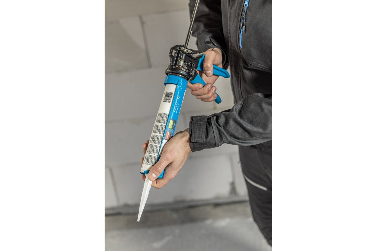 Caulking gun, heavy duty steel-aluminum
