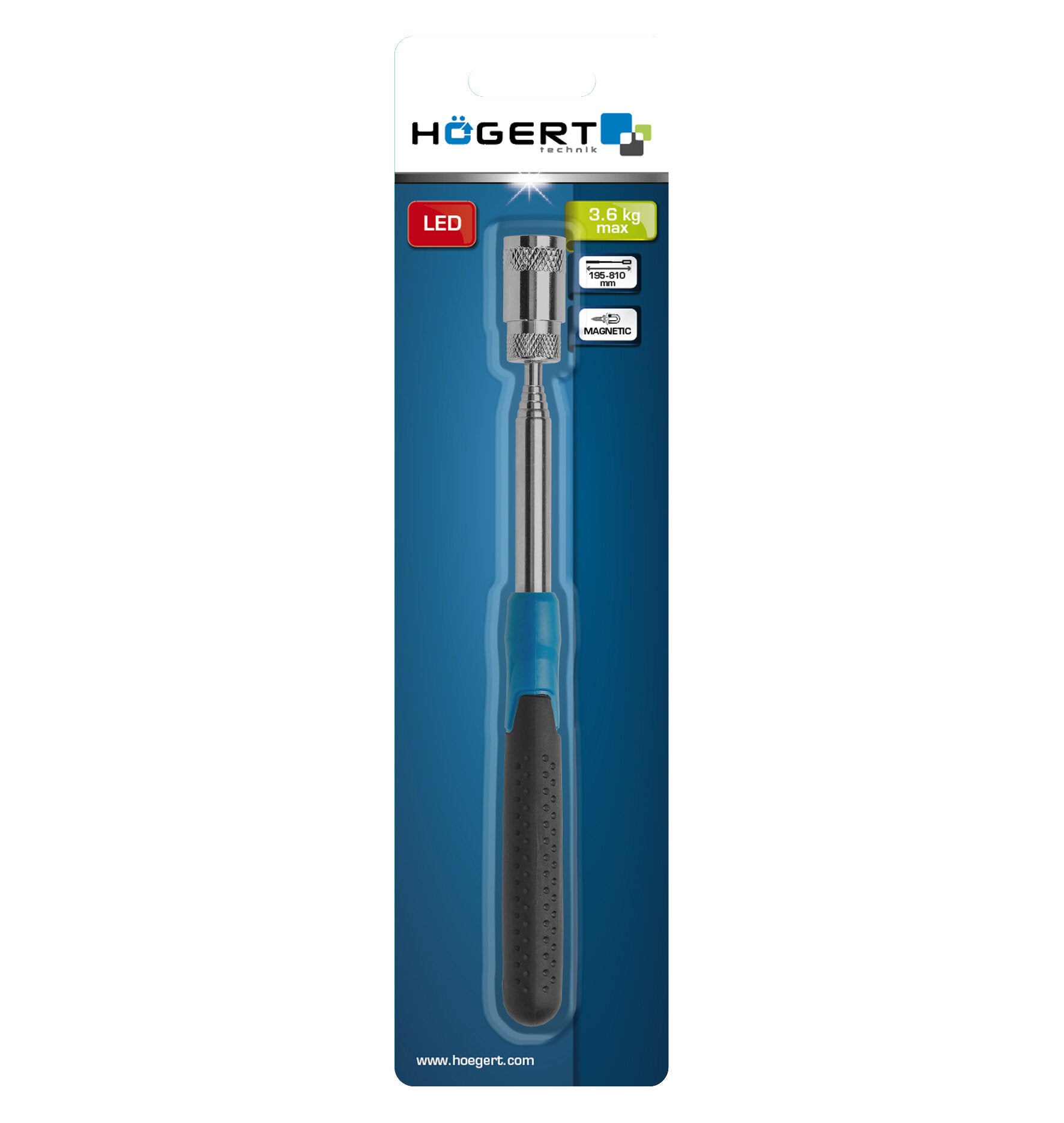 Magnetický držák, teleskopický s LED