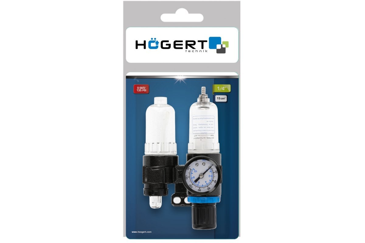 Filtr, olejnička, s manometrem 1/4″, 25/15 ml
