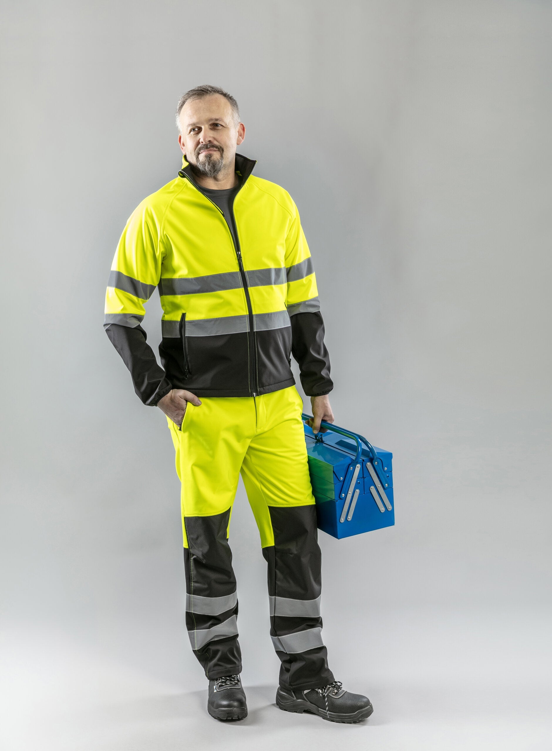 TRAUN Spodnie ostrzegawcze softshell