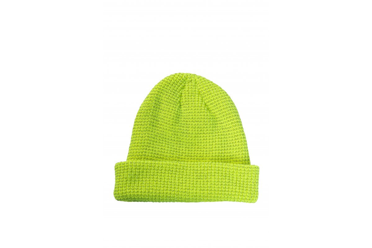 NEON Wintermütze mit reflektierendem Faden gelb uni