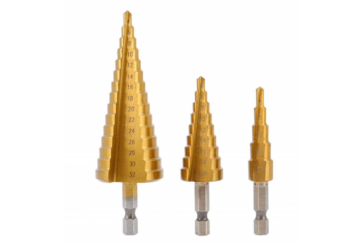Step drill 4-32 mm 3pcs set