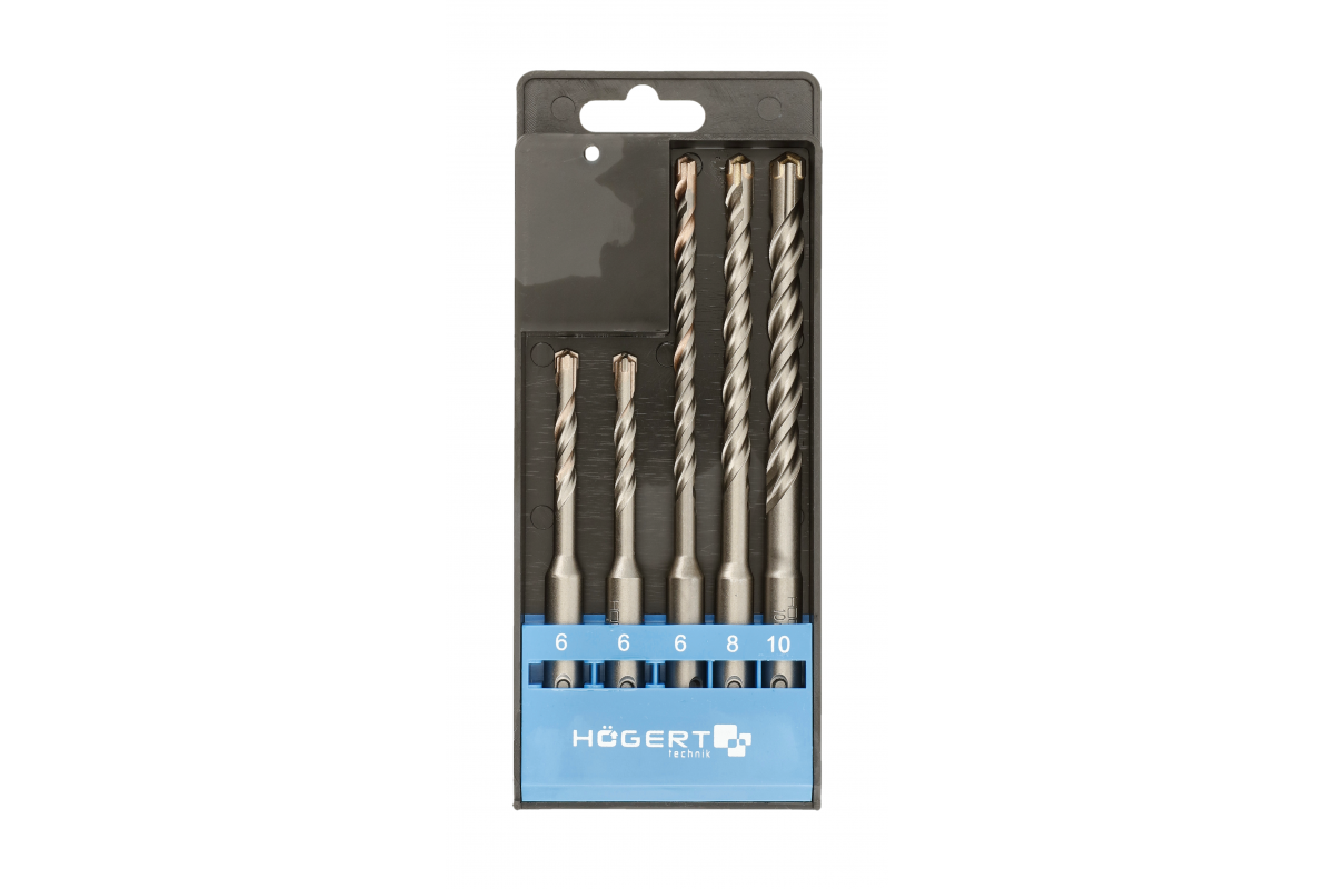 Sada vrtáků SDS Plus 5 ks, průměr: 3 x 6 mm, 8 mm, 10 mm