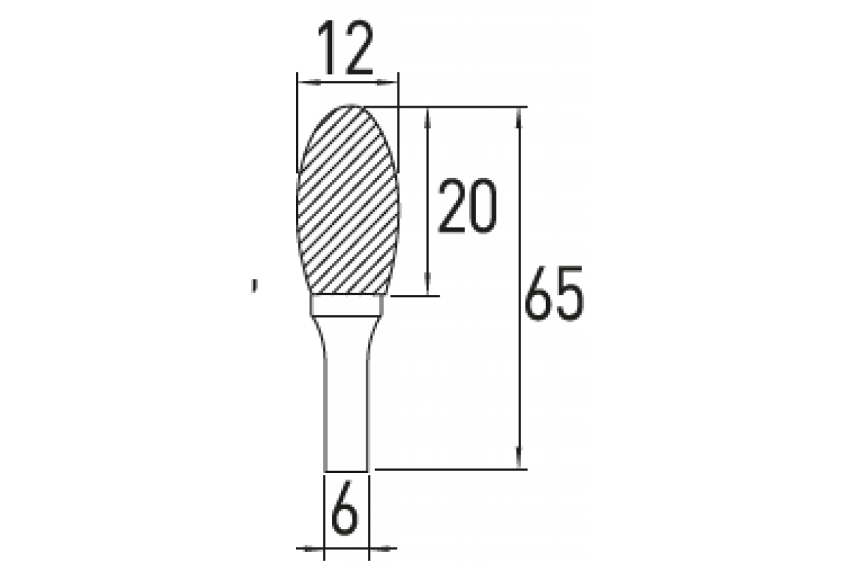 Oval E End Mill, 12x20