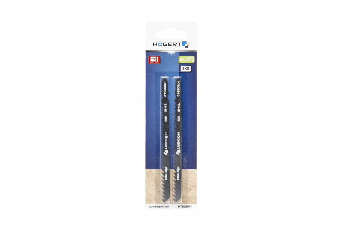 Hojas de sierra de calar 132 mm, rango de corte 8-100 mm, corte rápido, 2 uds.