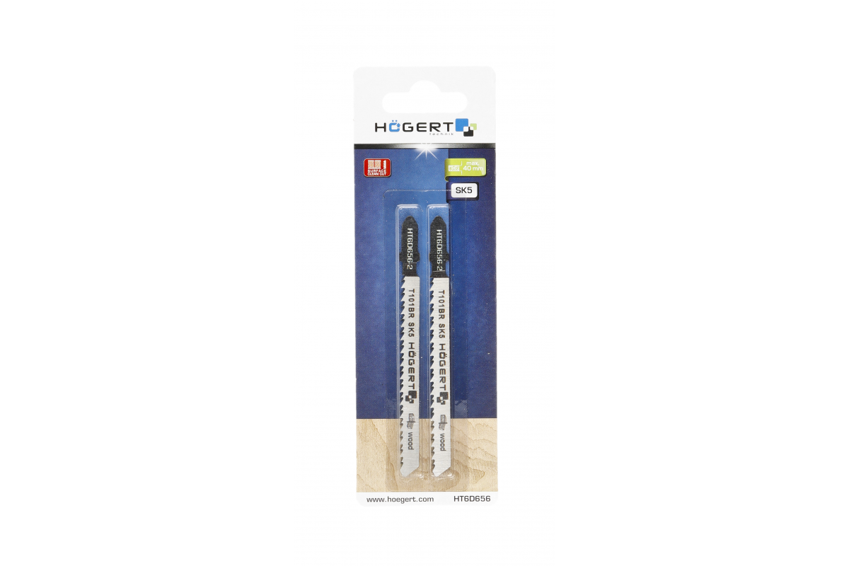 Jig saw blades 100 mm, clean cut, cut depth: 4-30 mm, 2 pcs
