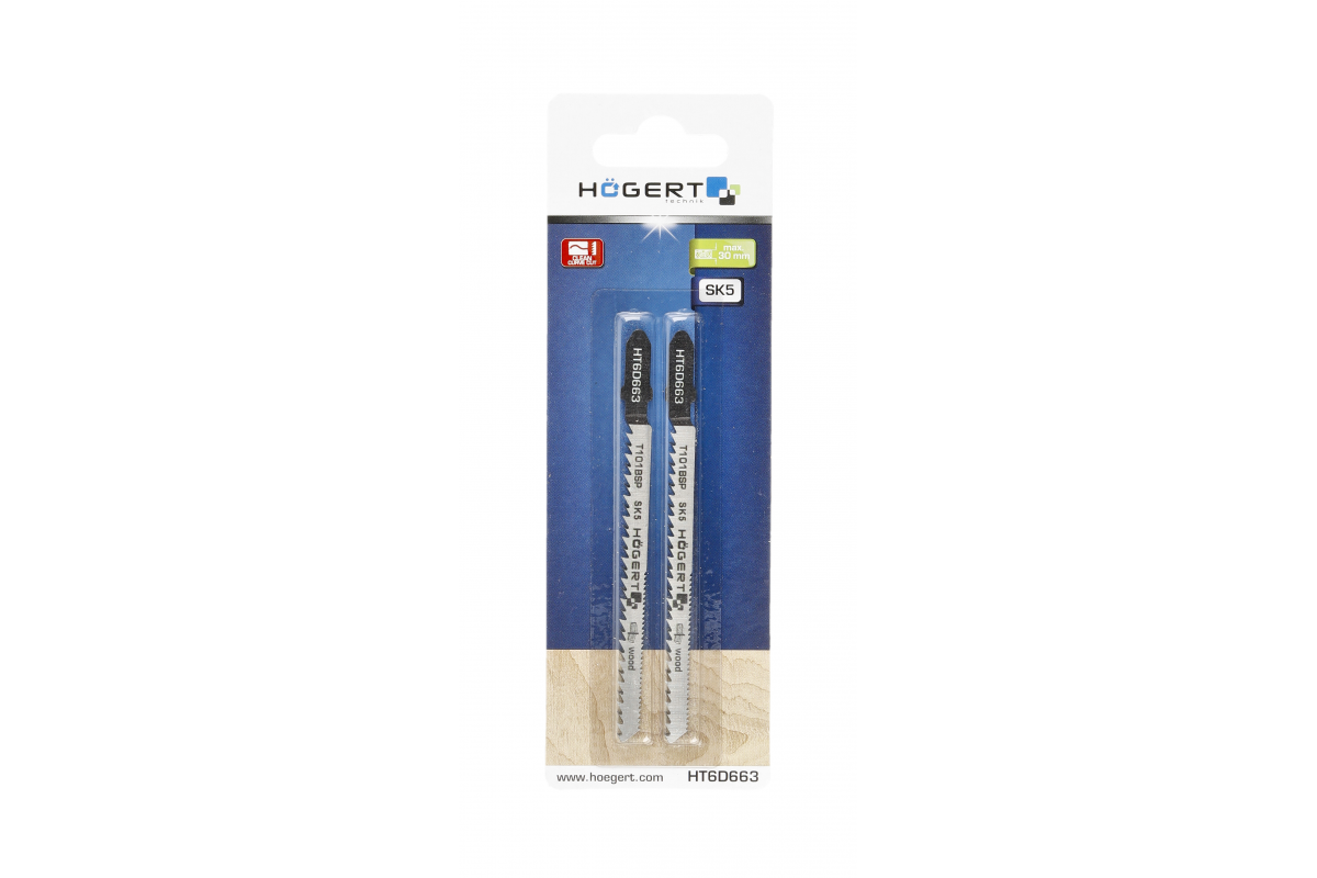 Hojas de sierra de calar 100 mm, rango de corte 4-30 mm, corte preciso,