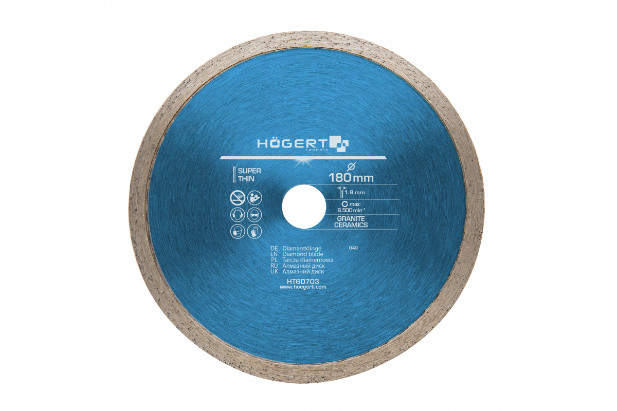 Continuous diamond blade 180 mm