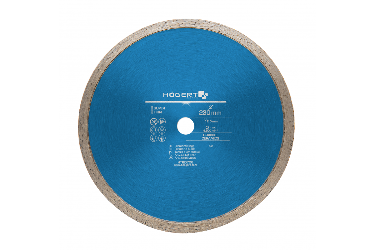 Continuous diamond blade 230 mm