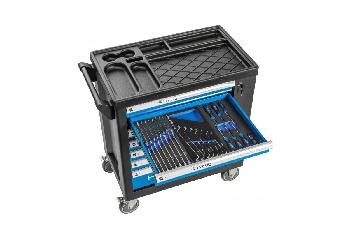 7-drawer tool cabinet with a side door with accessories, 544 pcs.