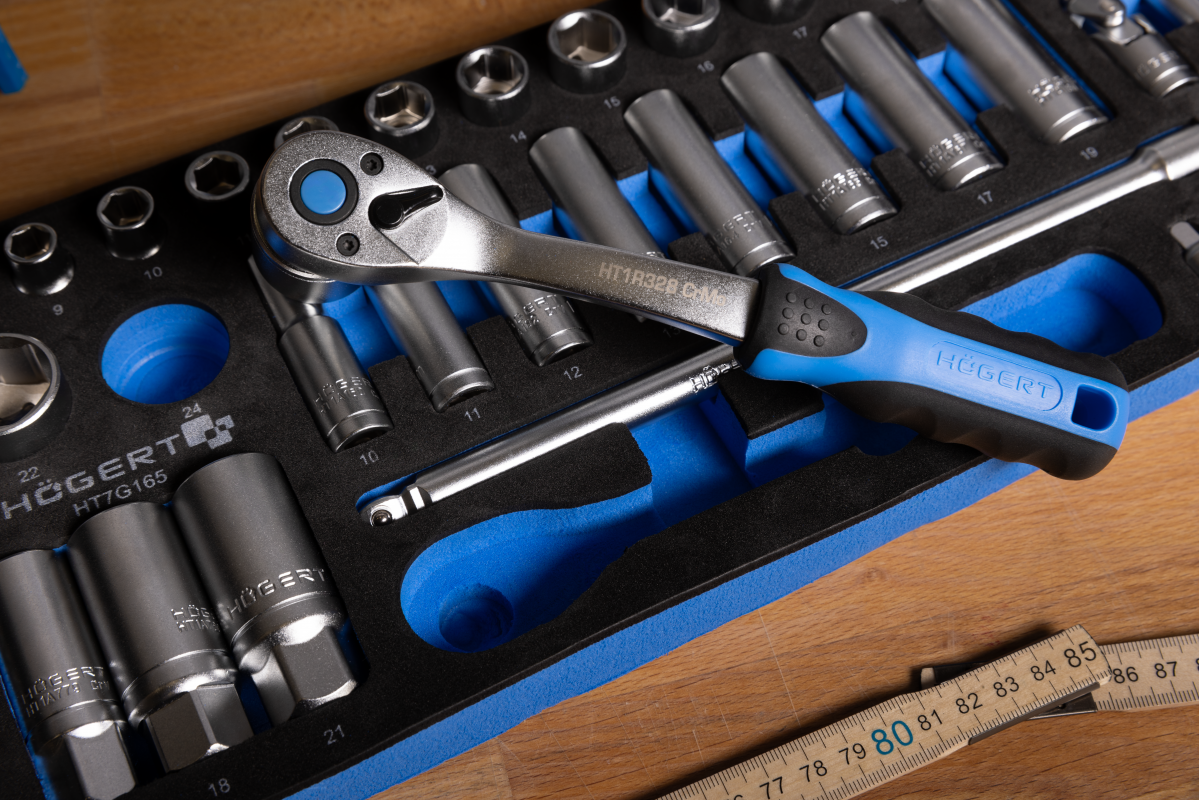 3/8" ratchet tool set, 33 pcs, EVA insert