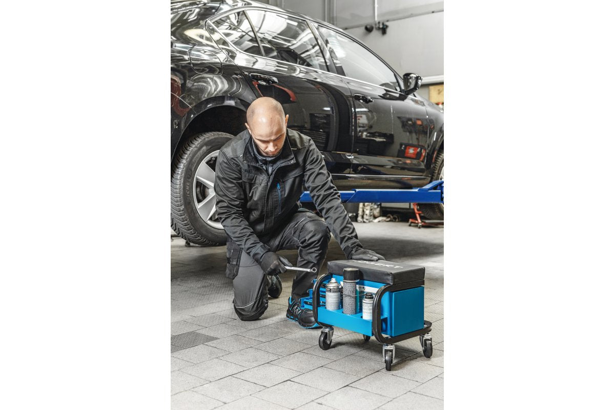 Werkstattsitz mit 3 Schubladen