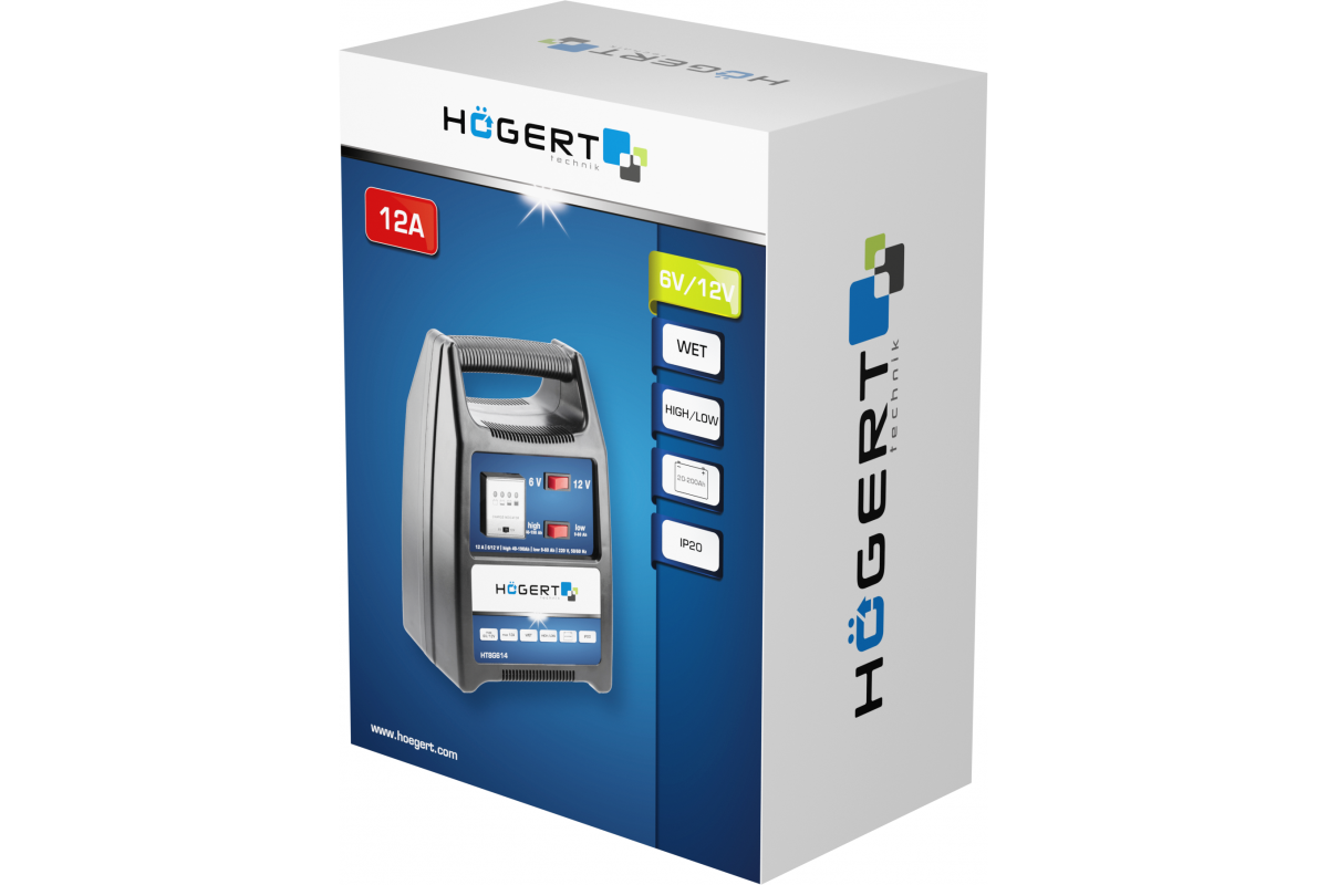 Chargeur électronique 6-12V, 12A